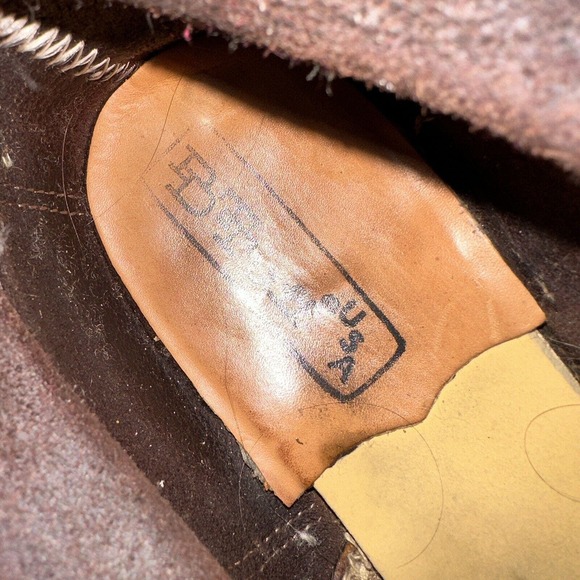 PD TUFF Boots Made in USA Union Brown Leather Kiltie Roper Lace Up Womens Size 8 - Picture 10 of 13